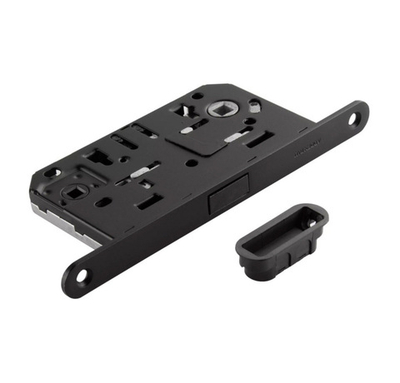 Замок с магнитной защелкой ADDENBAU WC-5096 MAG BLACK под завертку, черный (центр магнит)