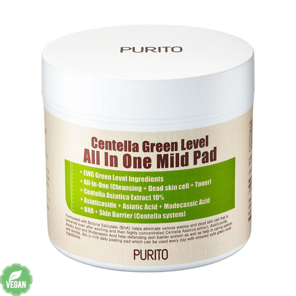 Пады для лица с центеллой Purito Centella Green Level All In One Mild Pad