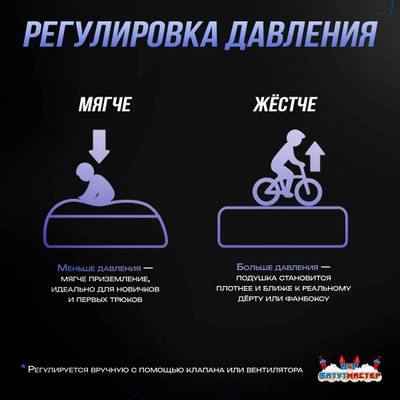 Надувная подушка «LandBag» для байк-прыжков и трюков, 8×8×2,5 м