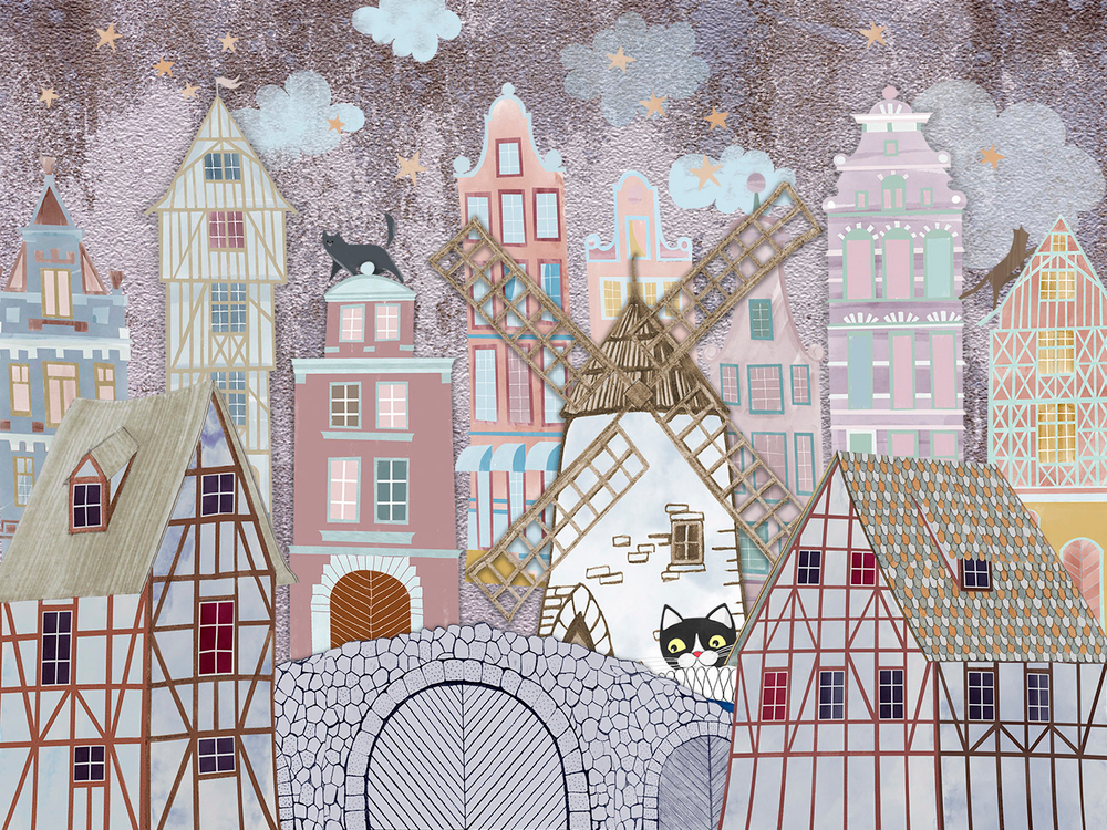 Дизайнерские обои Wall Street Wonder Cat