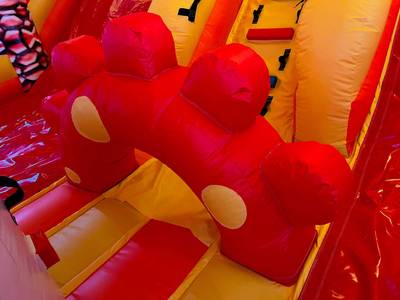 Коммерческий надувной батут «Драконье логово», с крышей, 12*8*7 м