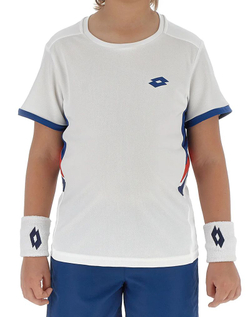 Детская теннисная футболка Lotto Boys Squadra III - bright white