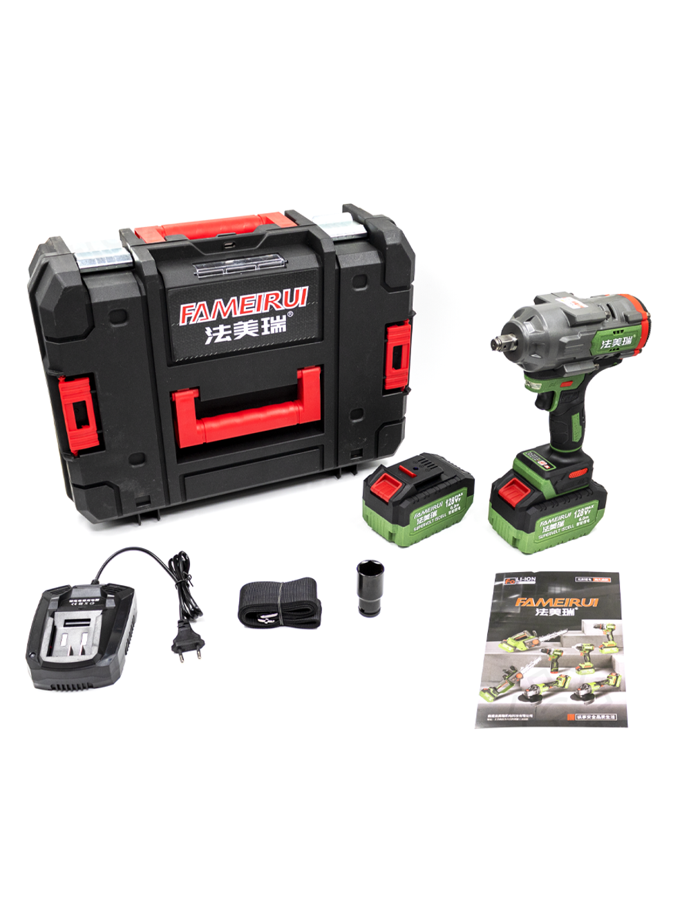 Ударный аккумуляторный гайковёрт FAMEIRUI 128VF 1000Н·м