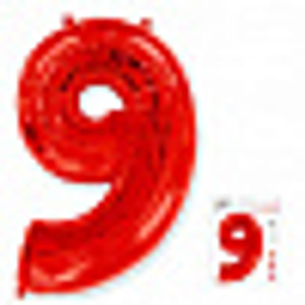 FM Шар 40" / 102 см "Цифра 9" Красный (БГ-60)