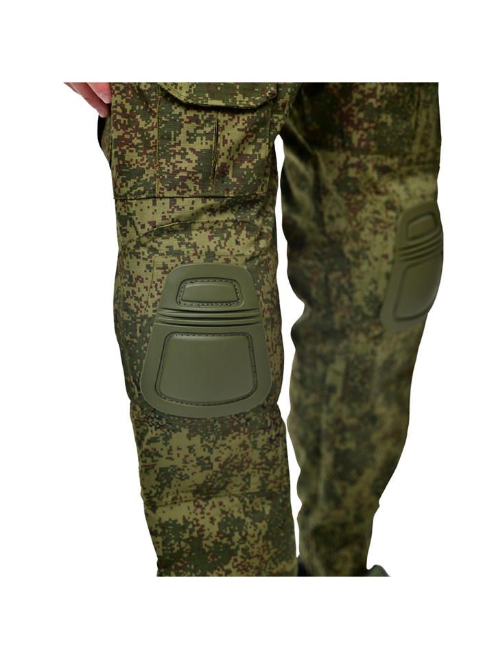 Костюм тактический с наколенниками и налокотниками (зеленная цифра) (А)