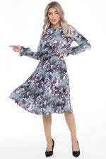 Платье Амелия (гофре, грей) Diolche (Акция)