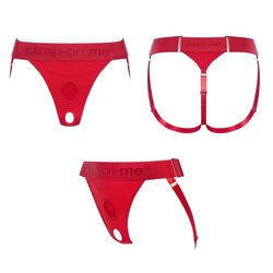 Трусики для страпона Strap-on-me HARNAIS LINGERIE UNIQUE, One Size, краный