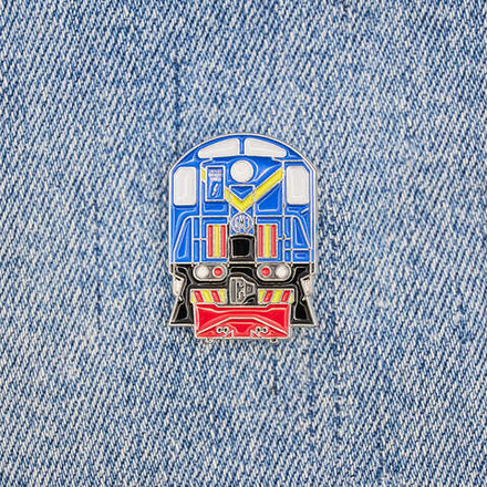 Значок тепловоз ТЭМ2 синий