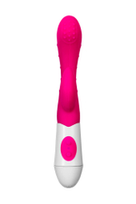 Вибратор с клиторальным стимулятором A-Toys by TOYFA Nessy, силикон, розовый, 20 см