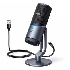 Микрофон настольный Ugreen CM769 с RGB подсветкой (35629) серый