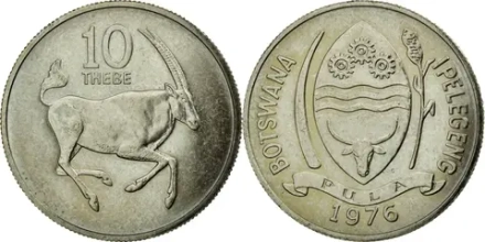 Ботсвана 10 тхебе, 1976-1989 Антилопа XF