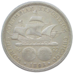 США 50 центов (1/2 доллара, half dollar) 1892-1893 ''Колумбийская выставка'' (VF)