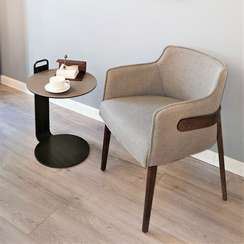 Полукресло Muka, серо-бежевое