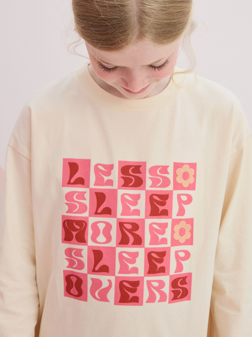 Пижама для девочки Next Q96-878, 3 шт., Розовый, Серый, Молочный