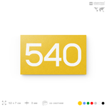 Номер на дверь 540, табличка на дверь для офиса, квартиры, кабинета, аудитории, склада, желтая 120х70 мм, Айдентика Технолоджи