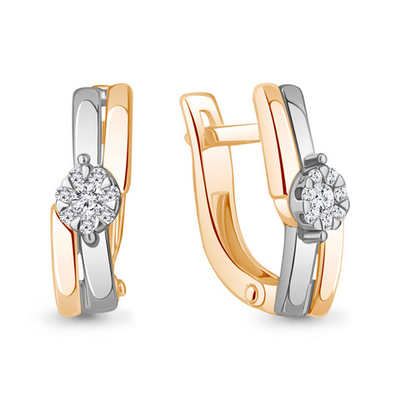 941617к Серьги из Золота с бриллиантами из коллекции "Mon Amour"