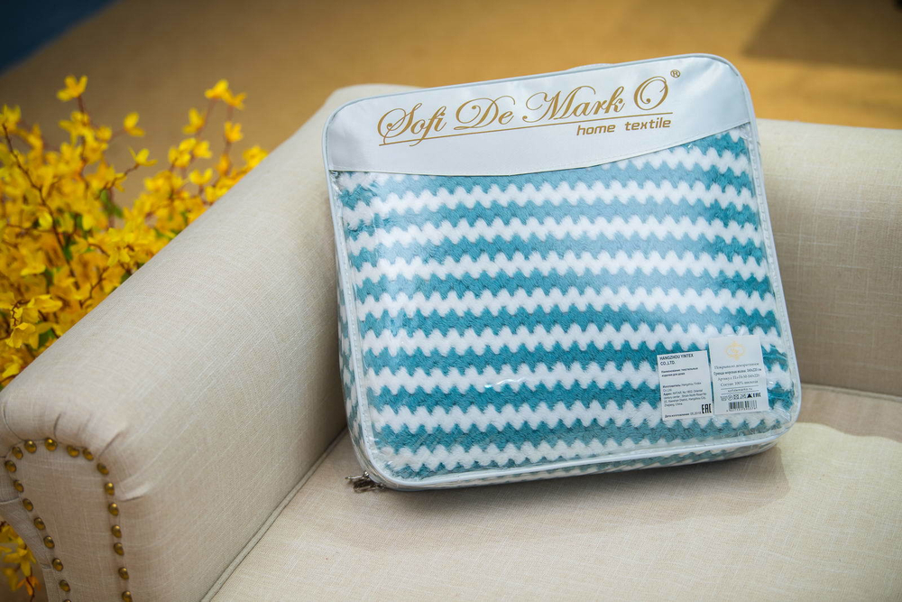 Плед 160х220 Sofi De MarkO Гринда морская волна