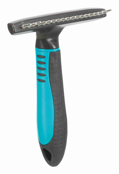 Расчёска-грабли с крутящимся коротким зубом, 10 х 15 см, пластиковая ручка, Trixie