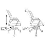 Кресло оператора Бюрократ MC-201, PL, спинка сетка черный, сиденье ткань-сетка черный TW-11, механизм качания