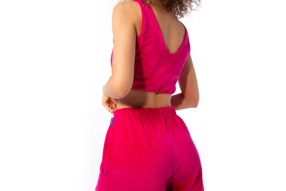 Велюровые шорты Home One Velour, фуксия, размер M