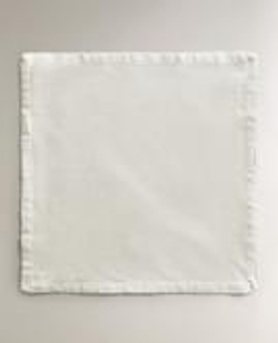 ZARA HOME САЛФЕТКИ С ФЕСТОНАМИ (НАБОР ИЗ 2 ШТ.), БЕЛЫЙ