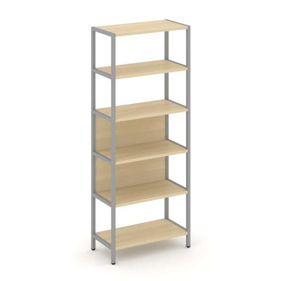 Shelf System Односекционный стеллаж пятиярусный SN.STM-511 Акация Лорка/Металл Серый 810*400*1980