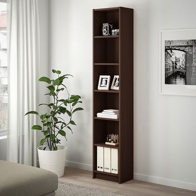 Стеллаж Билли 10 Венге Цаво 3354 40*28*202 см, Черный   Фиеста