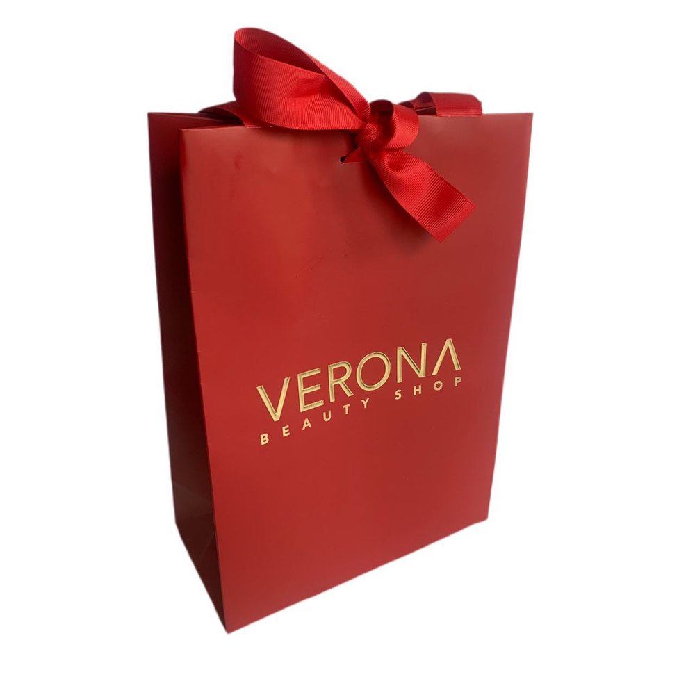 Красный подарочный пакет VERONA