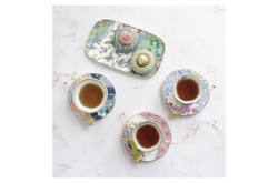 Чайная пара 240мл Wedgwood Бабочки и цветы пионы