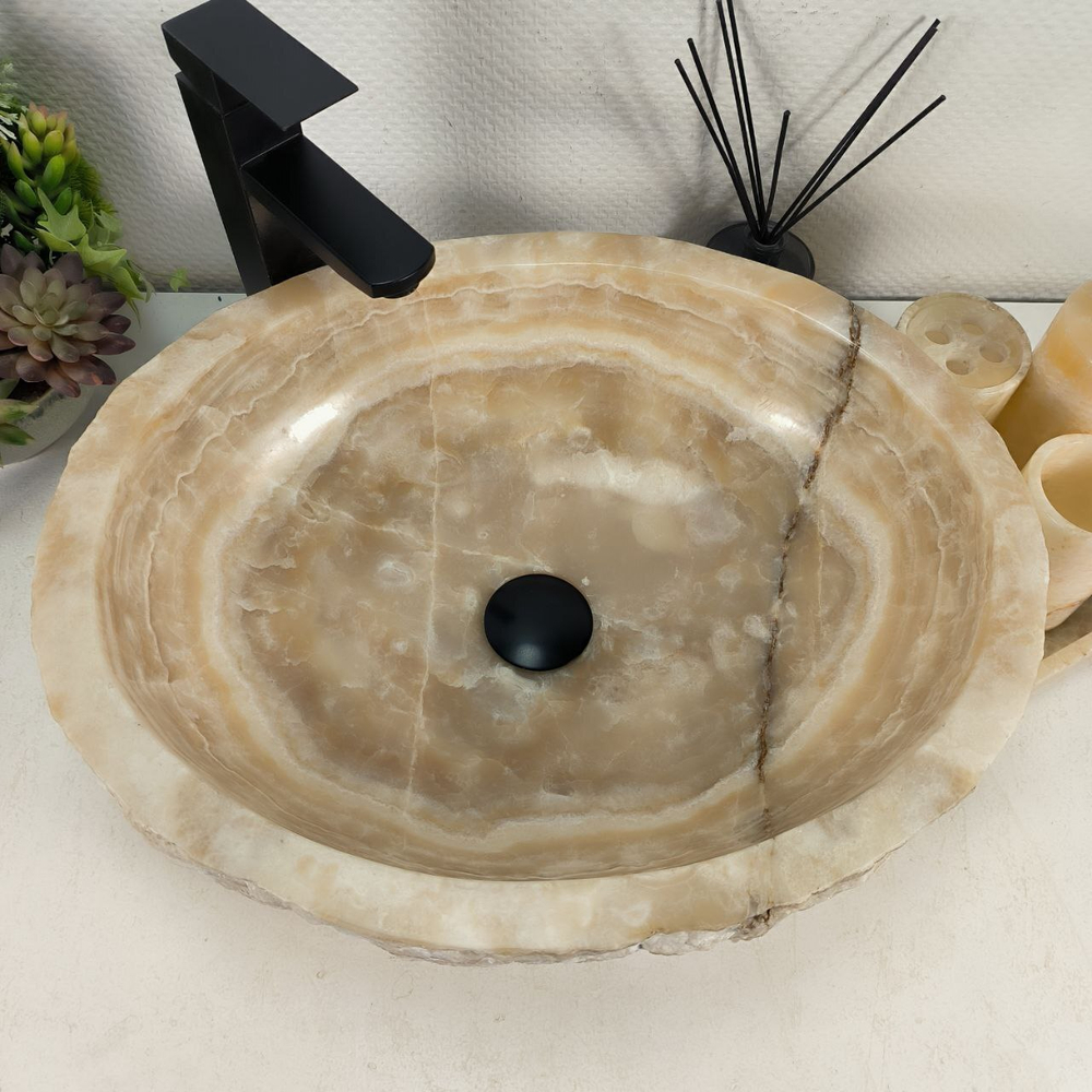 Раковина из оникса Erozy Yellow EO-64510 51*41*15 0159
