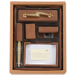 Набор настольный BESTAR "Jupiter" из массива дерева (бук), 6 предметов, цвет "орех", 236376