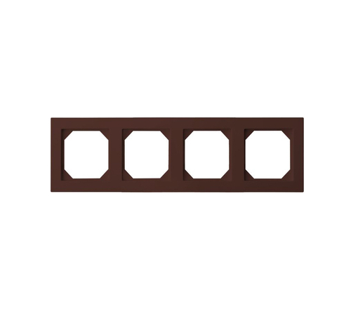 Рамка Четырехместная Коричневая (Универсальный Монтаж) LIREGUS EPSILON