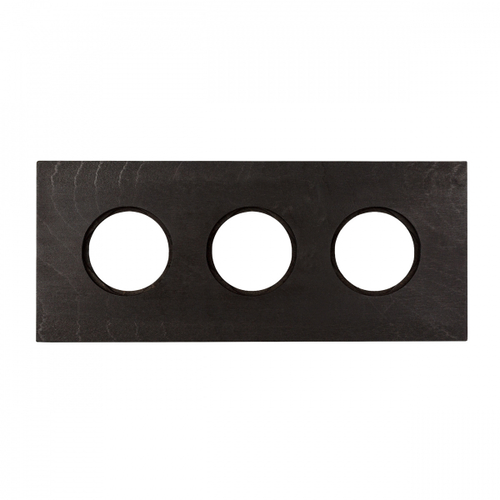 Рамка 3-х постовая, скрытый монтаж, Шедель Форест, дерево, цвет угольно-черный BF7-630-119