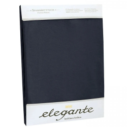 Простыня трикотажная 140-160x200 Elegante 8000 чёрная