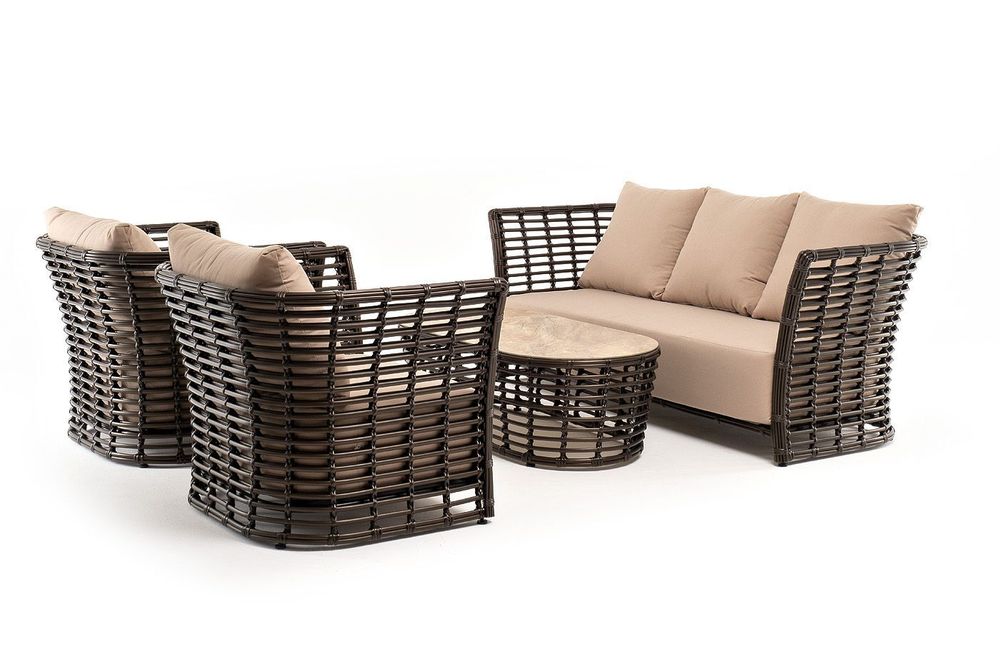 "Валенсия" лаунж-зона из искусственного ротанга, цвет бронзовый