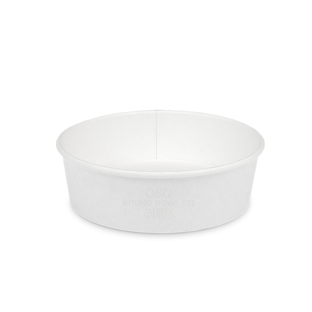 OSQ Упаковка Round Bowl белый 620 БЕЗ КРЫШКИ (1/45/270)