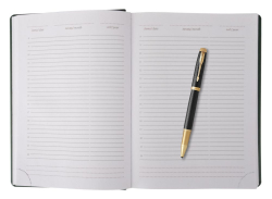 Подарочный набор: Ежедневник недатированная и Ручка роллер Parker IM Premium Core Black GT