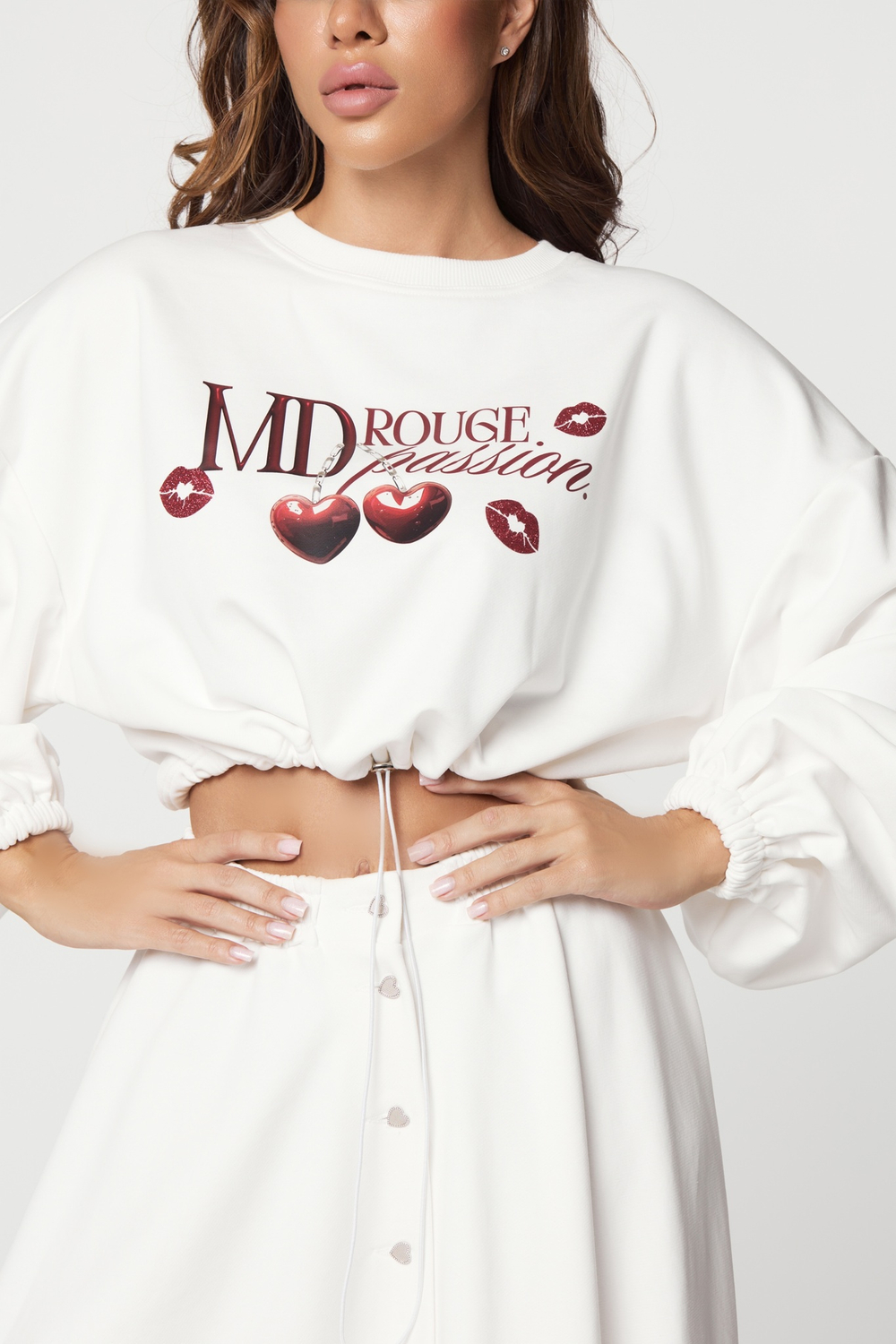 Свитшот «MD rouge» white