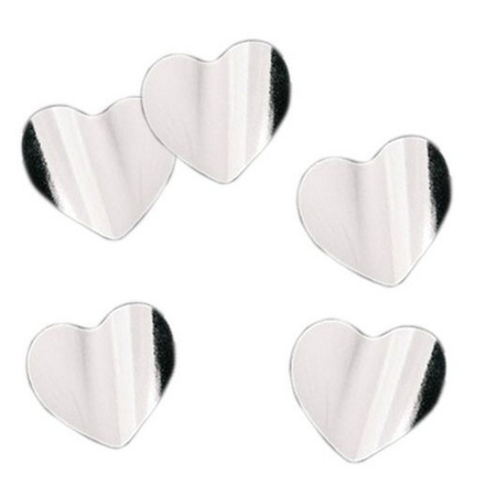 Конфетти Сердце серебро фольга 3 см 500 гр #415001