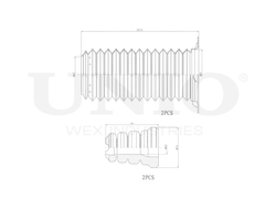 Комплект пыльник и отбойник UNIO DUC-50073