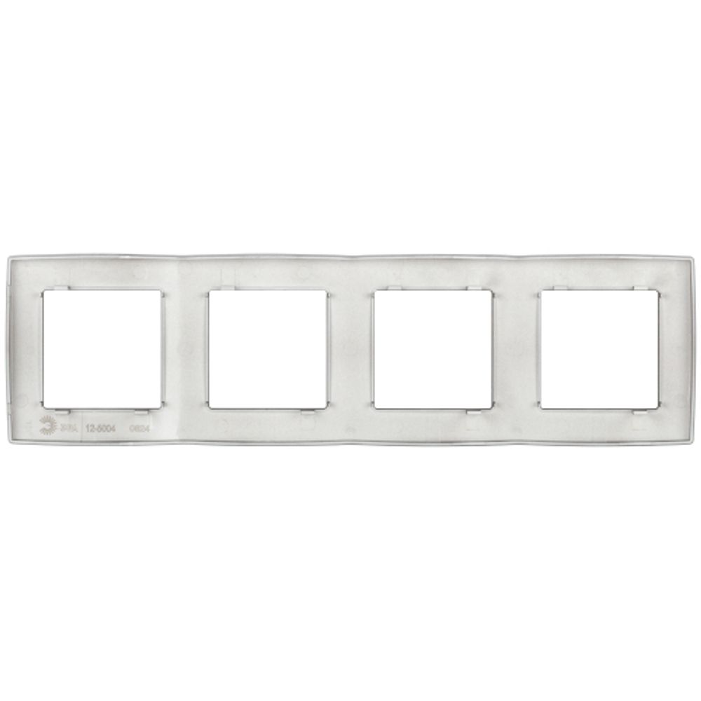 Рамка для розеток и выключателей ЭРА Серия 12 12-5004-16 на 4 поста, титан