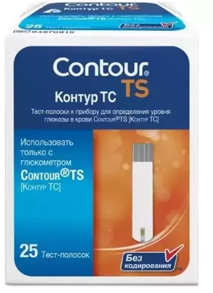 Тест-полоски контур тс 25 шт.