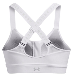 ТОП теннисный Under Armour Infinity High Zip Sports Bra - white/halo gray
