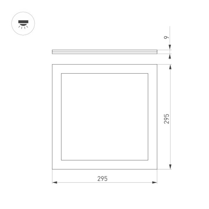 Встраиваемая светодиодная панель Arlight DL-Intenso-S300x300-18W Warm3000 036229