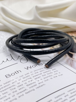 Кожаный шнур черный 1 м
