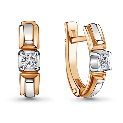 942535к Серьги из Золота с бриллиантами из коллекции "Mirror"