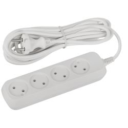 Удлинитель электрический ЭРА UDL-10-450 Greenline 4 розетки без заземления 5м ПВС 2x0.75мм2 | Бытовые удлинители