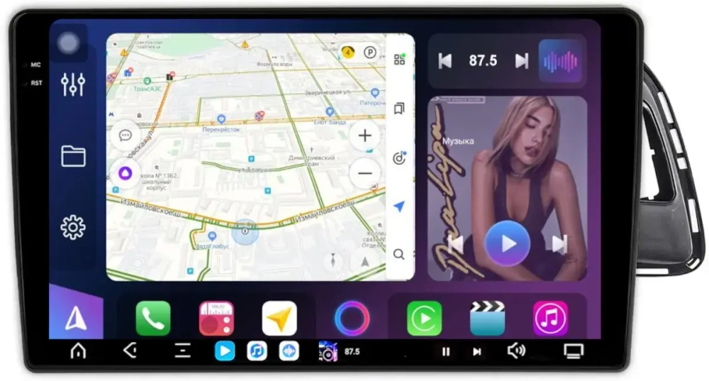 Магнитола для Audi Q5 8R 2008-2016 с джойстиком MMI - FarCar GX10-9561-10B монитор 10.36" 2K QLED на Android 14, TS20, 6+128Гб, CarPlay, 4G SIM-слот