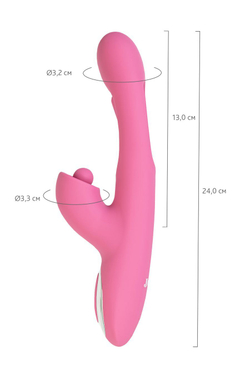 Вибратор с двигающимся язычком и стимулирующим шариком  JOS Monti