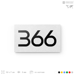 Номер на дверь 366, табличка на дверь для офиса, квартиры, кабинета, аудитории, склада, белая 120х70 мм, Айдентика Технолоджи